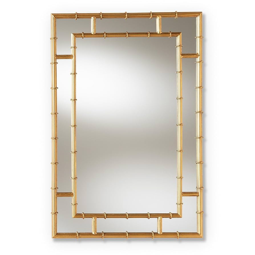 Baxton Studio Adra Wall Mirror, Metal, 32.25-inch H x 21.5-inch W x 1.26-inch D | Amazon (US)