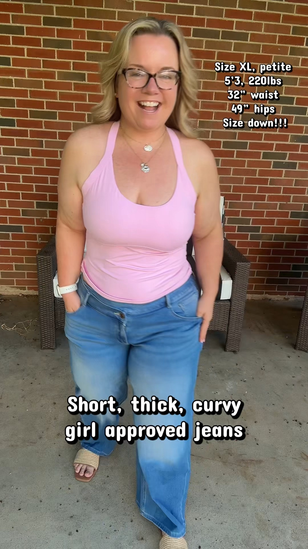 I’m wearing a size XL petite here but I’ve sized down to a large petite and they fit much better especially with all the stretch. 

#jeans #lowrise #midsizejeans #plussizejeans #curve #curvy #curvyfashion #midsizefinds #midsizeootd

#LTKOver40 #LTKPetite #LTKMidsize