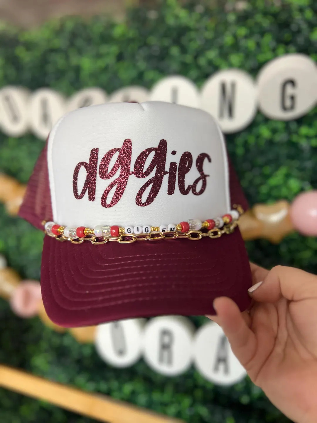 Texas A&M University Aggies Farmer’s Fight Gig ‘em Bougie College SEC Football Snap-back Otto... | Etsy (US)