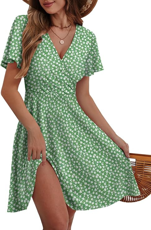 MixShe Sundresses for Women 2026 Floral Summer Elegant Beach Classy Fashion Casual Outfit Plus Si... | Amazon (US)