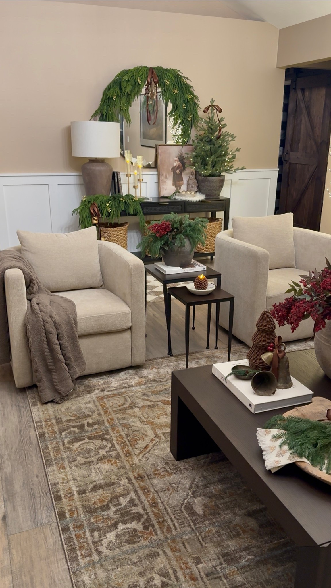 Cozy Swivel Barrel Chairs & Nesting Table Duo

Follow @farmtotablecreations on Instagram to shop all sources.

These swivel barrel chairs have quickly become a favorite in our home. The beige polyester upholstery is an ultra-soft performance fabric that’s both family-friendly and pet-friendly, with stain-resistant material that holds up beautifully to everyday life. They swivel smoothly, feel incredibly comfortable, and add the perfect cozy touch to any seating area.

I paired them with a set of metal nesting tables placed right between the chairs for a functional, space-saving setup that still feels elevated. Both the chairs and tables are currently on sale, and they’re such great staples for creating a warm, inviting corner in your living room.

#swivelchair #barrelchair #accentchair #livingroomchairs #chairsale #livingroomfurniture #neutraldecor #cozyhome #homestyling #interiorfinds #amazonhome #wayfairfinds #decorideas #accenttables #nestingtables #livingroominspo #homeinspo #interiordesign


#LTKSaleAlert #LTKHome #LTKFindsUnder50