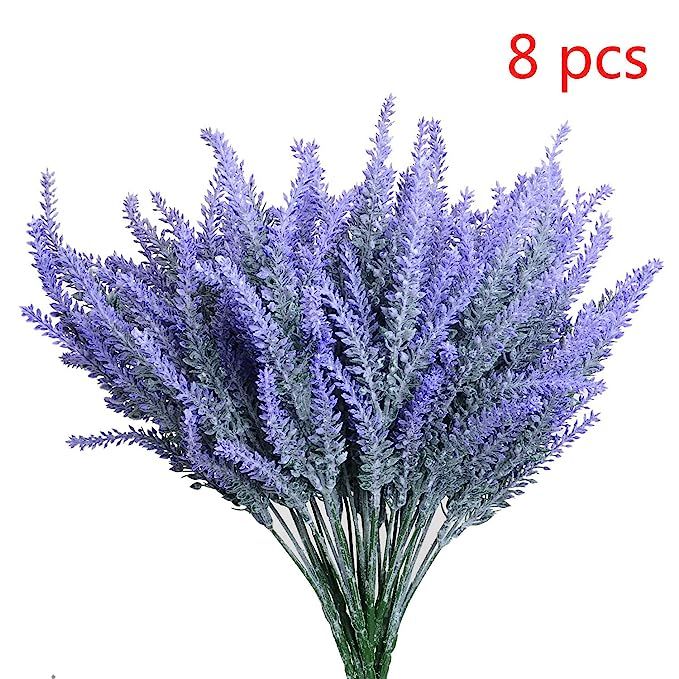 AngleLife Artificial Lavender Flowers, Lavender Bouquet in Purple Artificial Plant for Home DIY Deco | Amazon (US)