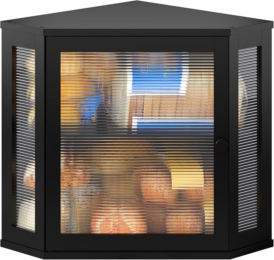 BMOSU Corner Bread Box for Kitchen Countertop Double Layer Bamboo Wooden Bread box Large Capacity... | Amazon (US)