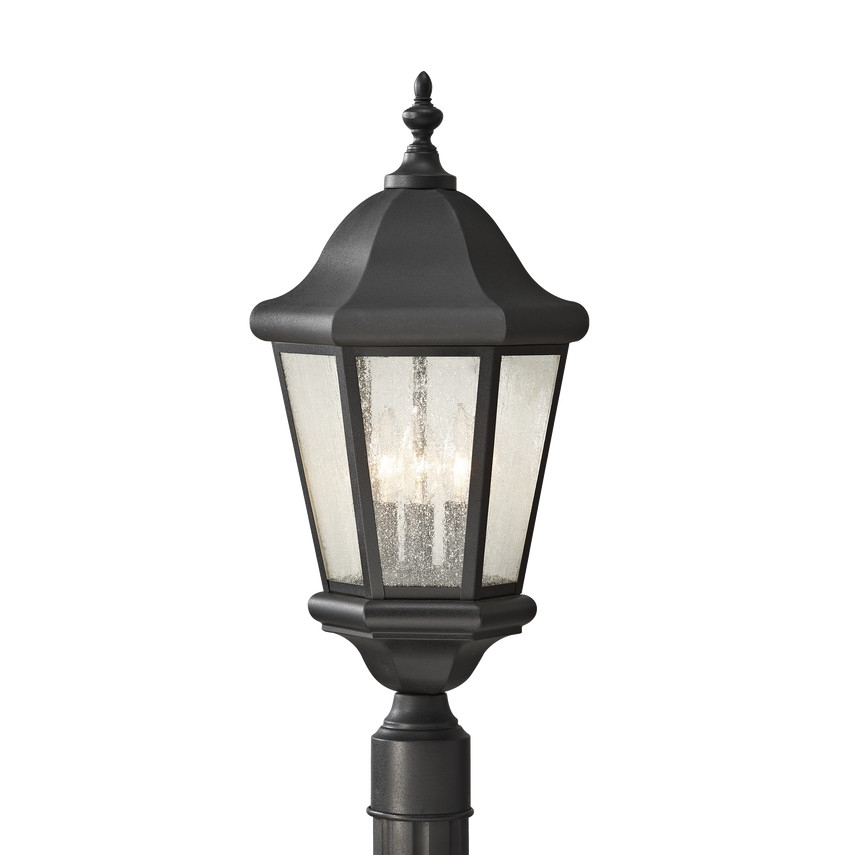 Martinsville Three Light Outdoor Post Lantern | Visual Comfort