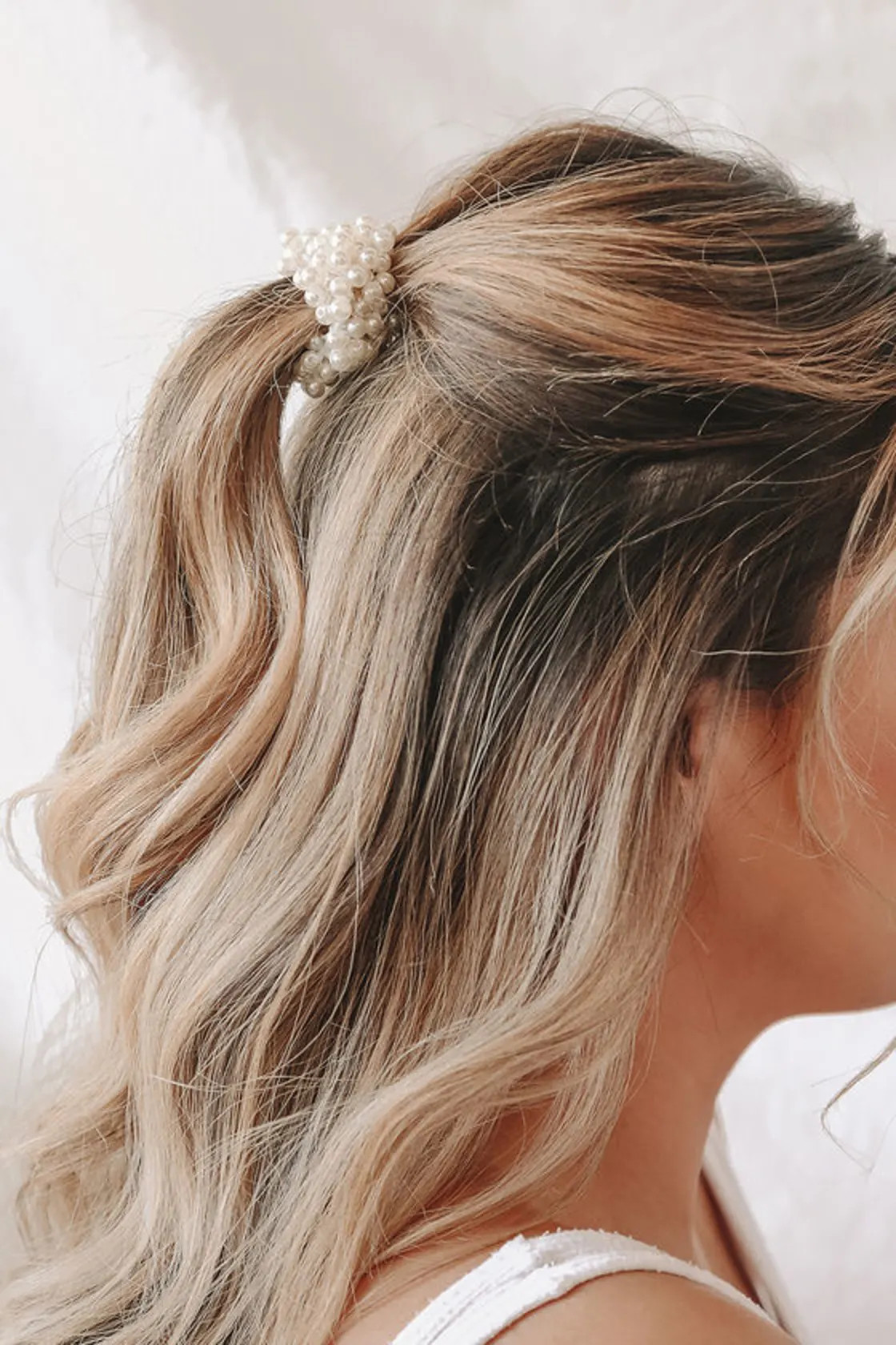 So Royal White Pearl Ponytail Holder | Lulus (US)