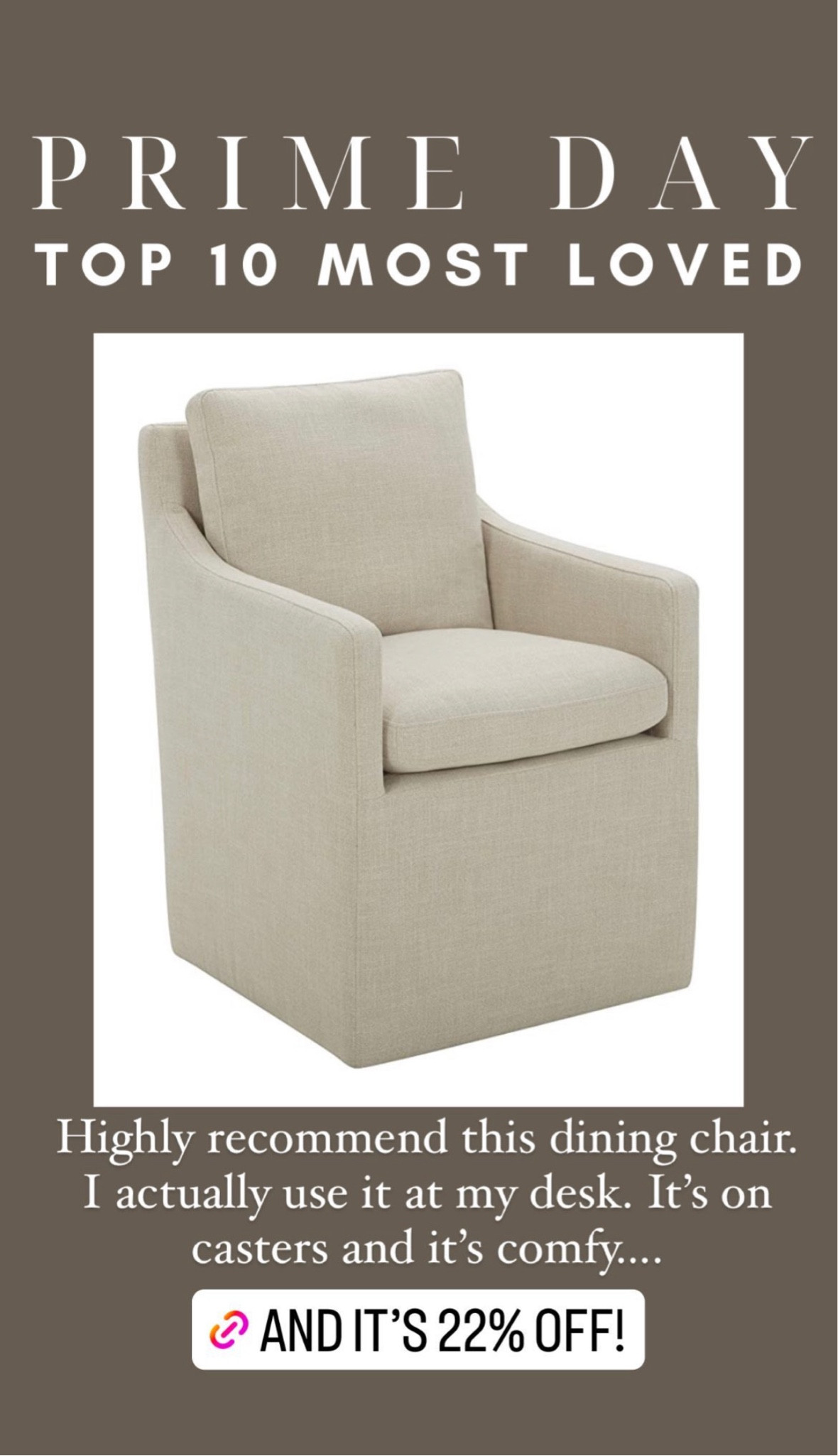 Amazon Prime Day deal! This swivel dining chair is still marked down. I use it as my desk chair and absolutely love it!

#LTKsalealert #LTKhome #LTKxPrimeDay