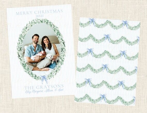 Watercolor Christmas Cards Or Birth Announcement Combo | Etsy | Etsy (US)