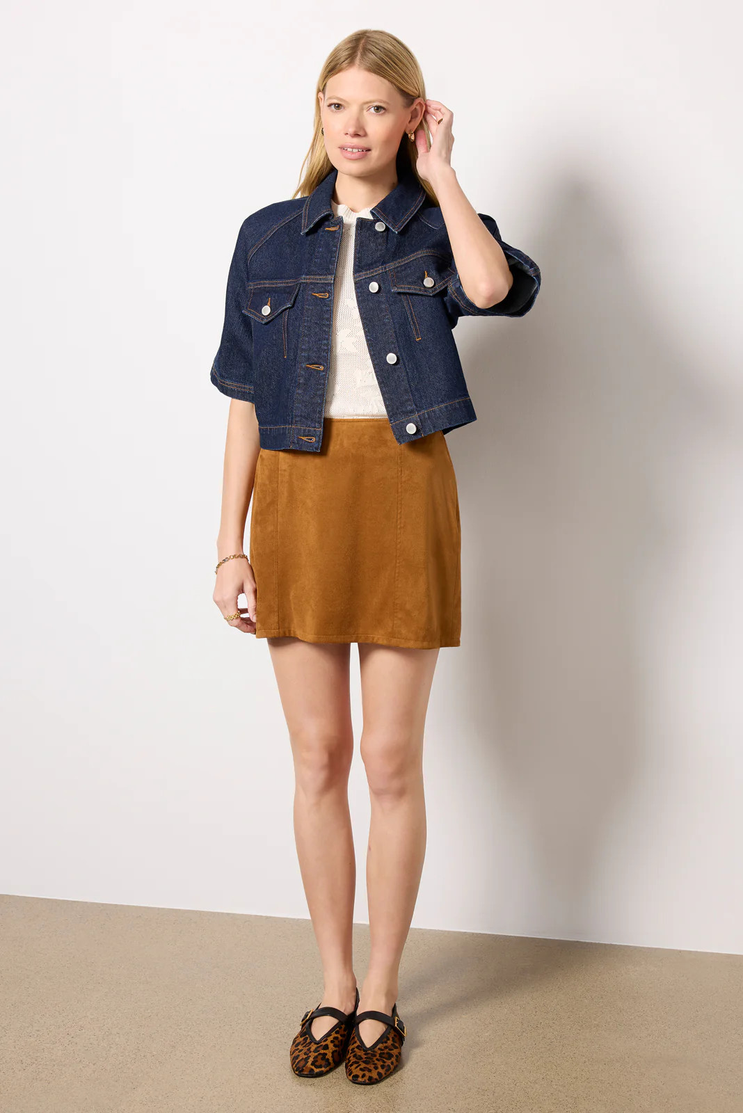 Short Sleeve Button Front Jacket | Evereve