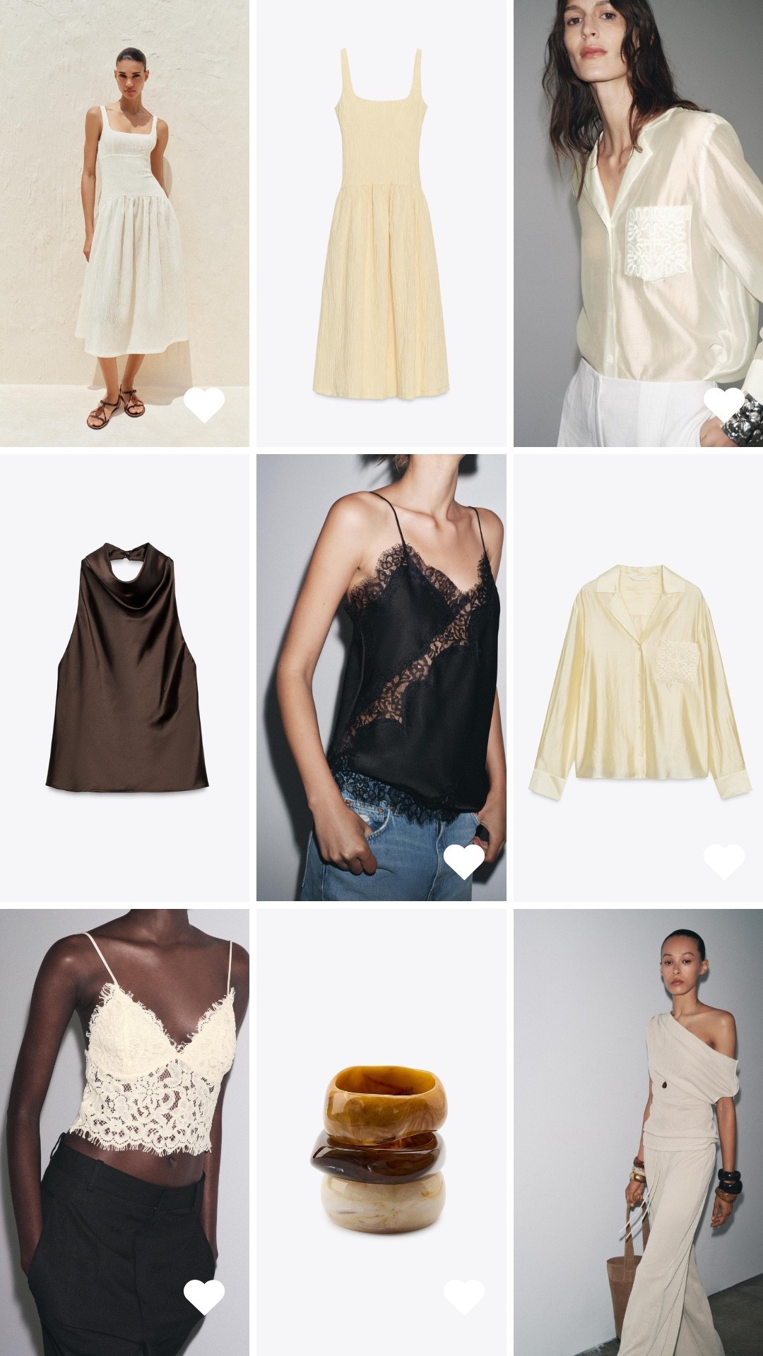 Shop my Zara order, lots of butter yellow, lace & silk and neutral tones 🤍

#LTKsummer #LTKeurope #LTKdatenight