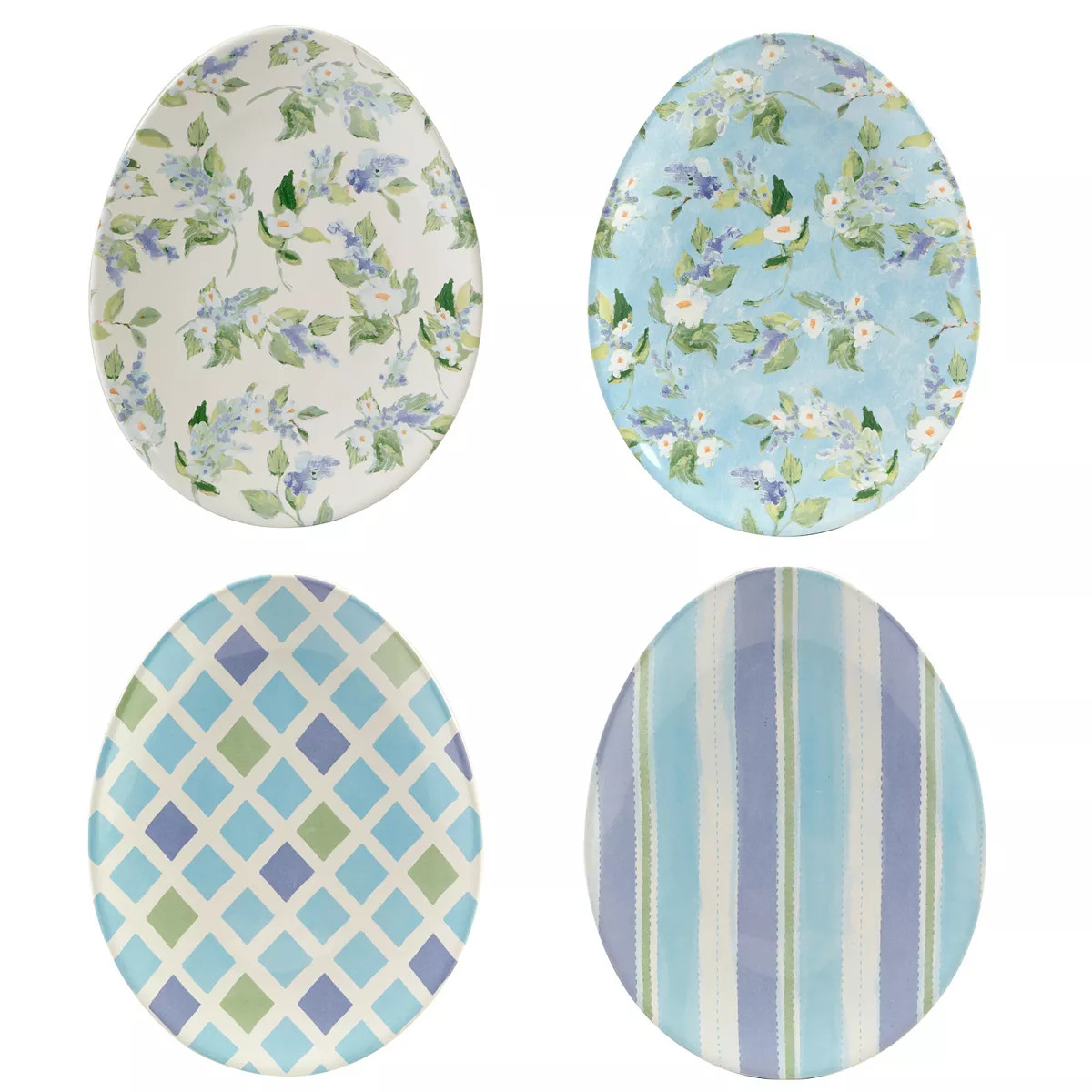 Certified International Easter Morning Set of 4 Oval Egg Plates | Kohl's