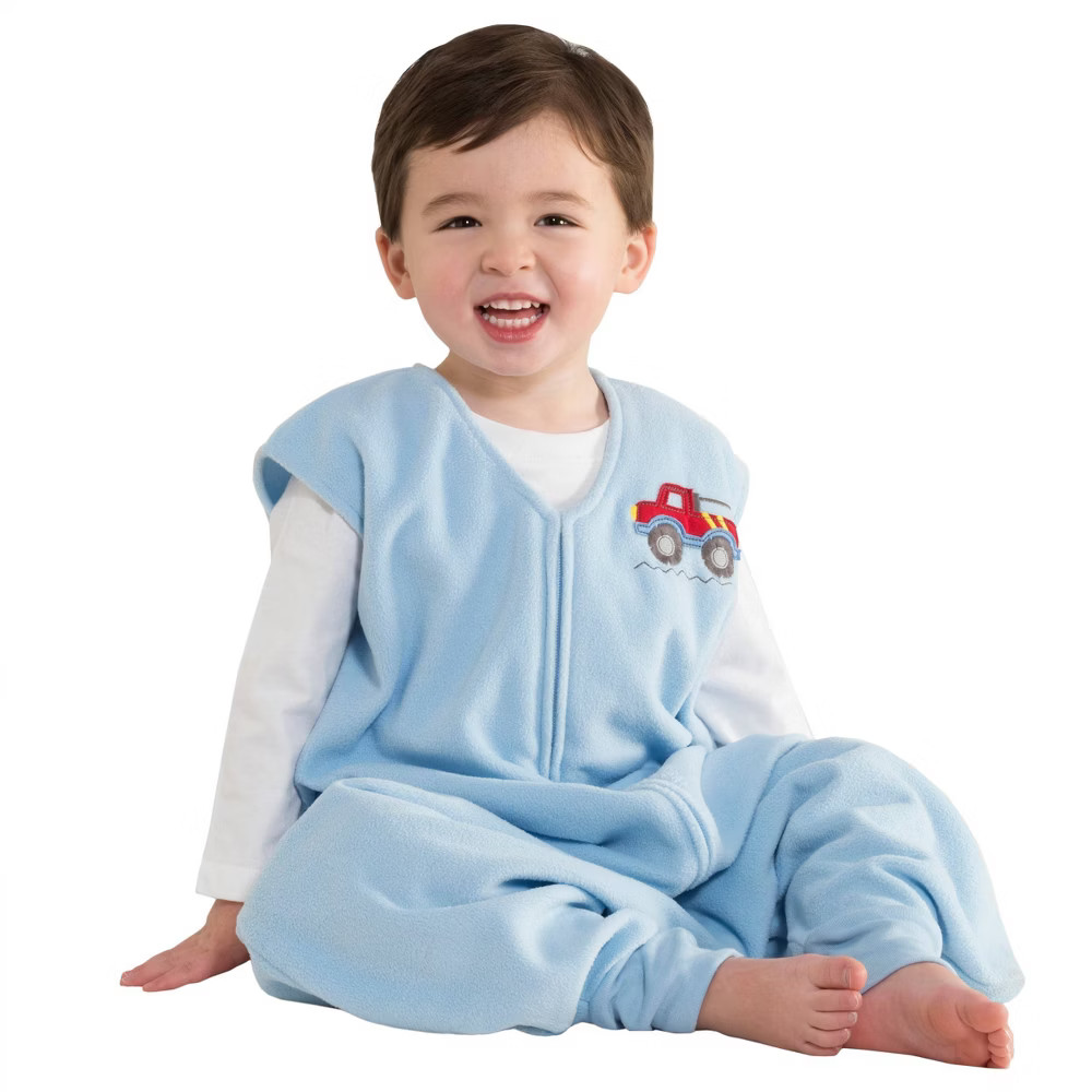 Halo Sleepsack Micro Fleece Big Kids' Wearable Blanket - Blue Truck 2T-3T | Target