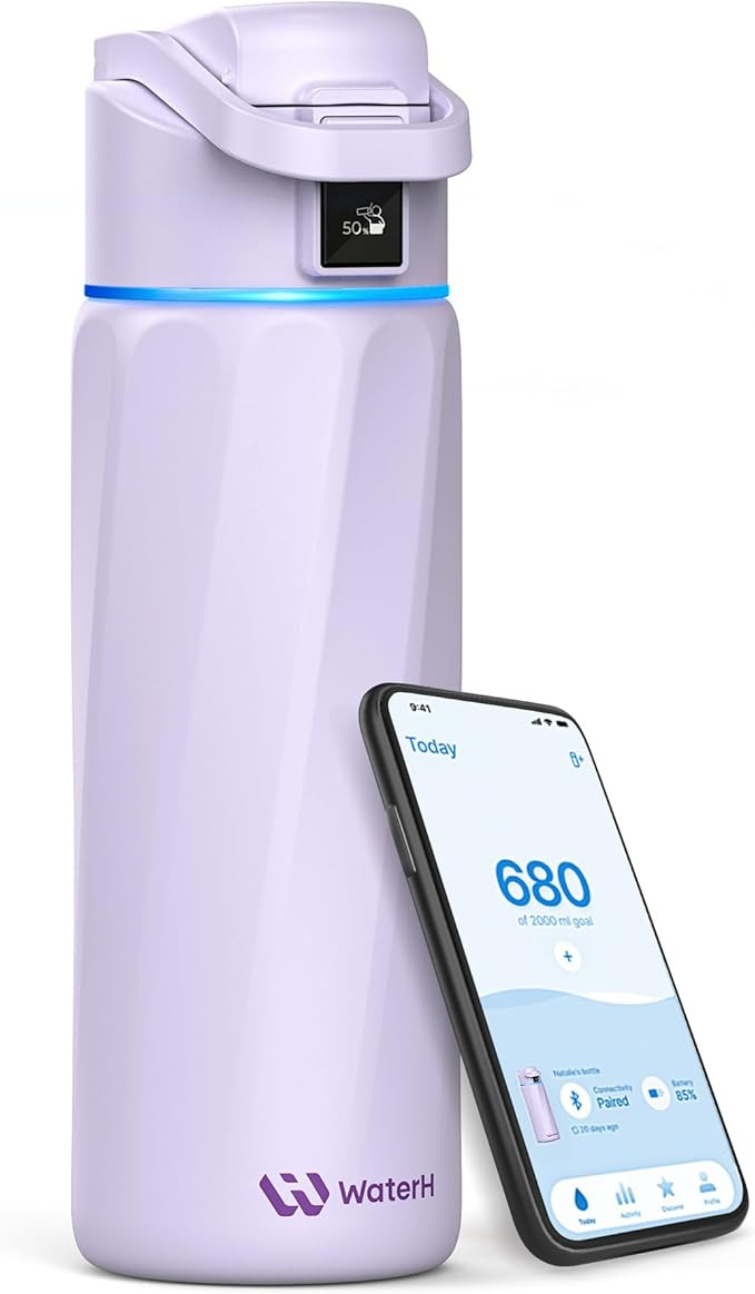 BOOST Smart Water Bottle that Reminds You to Drink, 24oz BPA-Free Stainless Steel Vacuum Insulate... | Amazon (US)