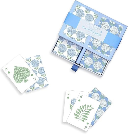 Two's Company Hydrangea Double Deck Textured Playing Cards in Gift Box Includes 2 Colorways (Each... | Amazon (US)