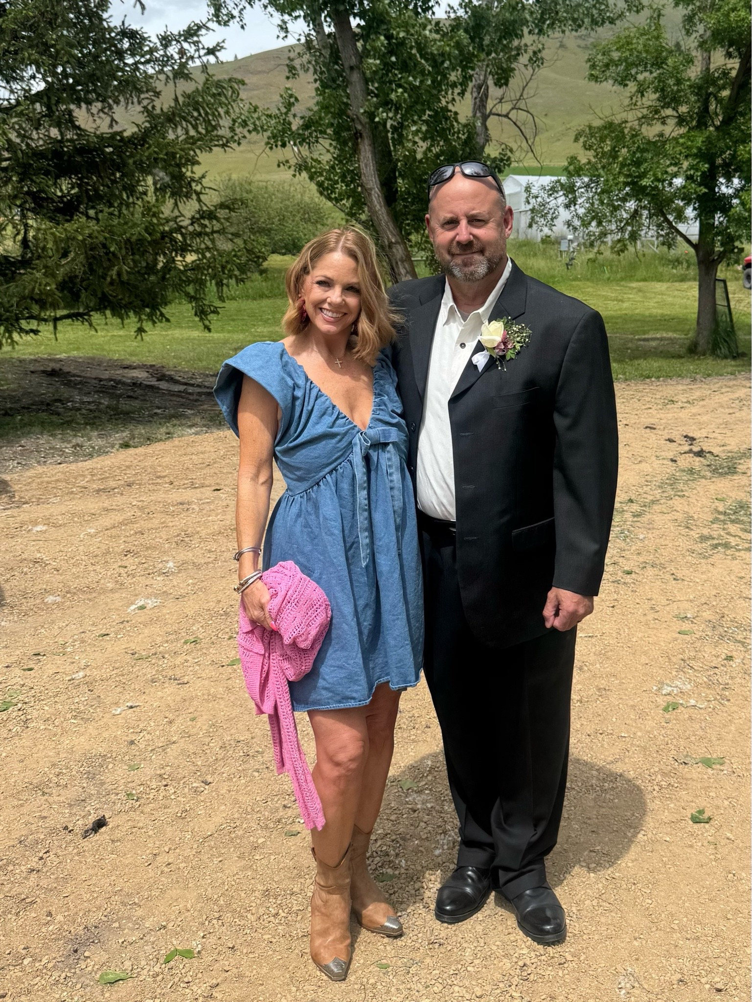 It’s a Montana wedding! 💒 This Jean dress and shorty cowboy boots was perfect for this apple orchard wedding. Would be fun to wear at a country festival or concert too! 

Dress from VICI. My sweater is from Walmart.

#LTKSaleAlert #LTKWedding #LTKSeasonal