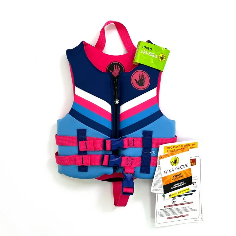 Body Glove Child Girl Evoprene PFD Life Jacket, 33-55 lbs., Pink | Walmart (US)