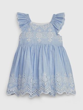 Baby Stripe Eyelet Dress | Gap (US)