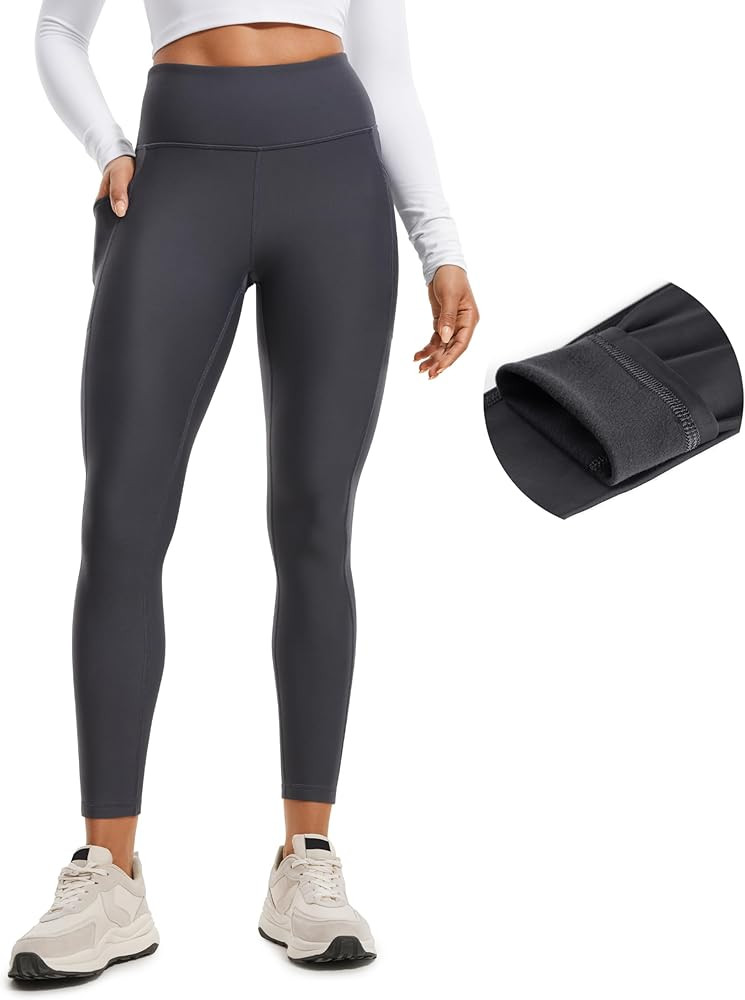 CRZ YOGA Thermal Fleece Lined Leggings Women 25'' - High Waisted Winter Workout Hiking Pants with... | Amazon (US)