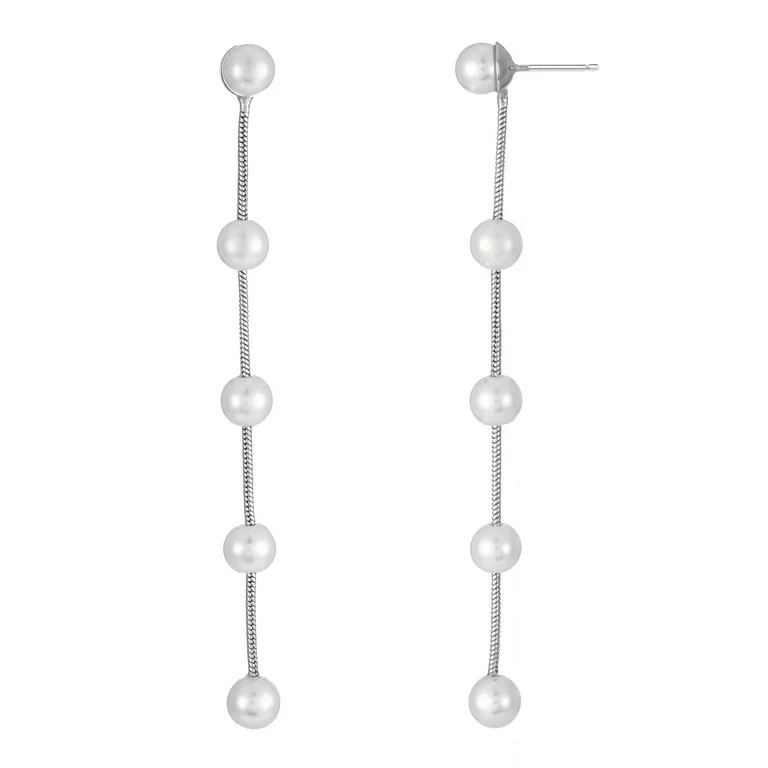 Time and Tru Pearl Studded Linear Earring | Walmart (US)