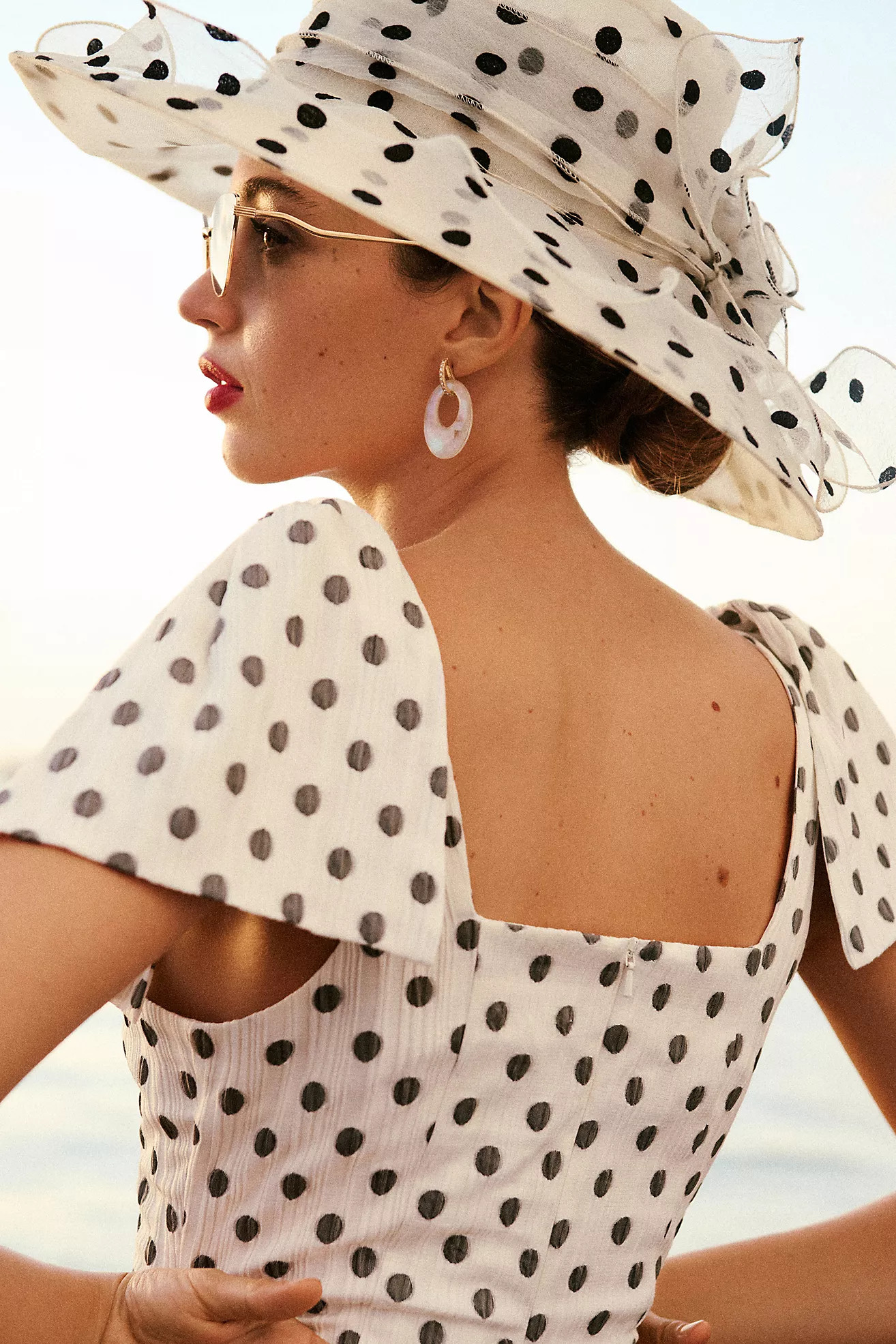 San Diego Hat Co. Organza Polka Dot Dress Hat | Anthropologie (US)