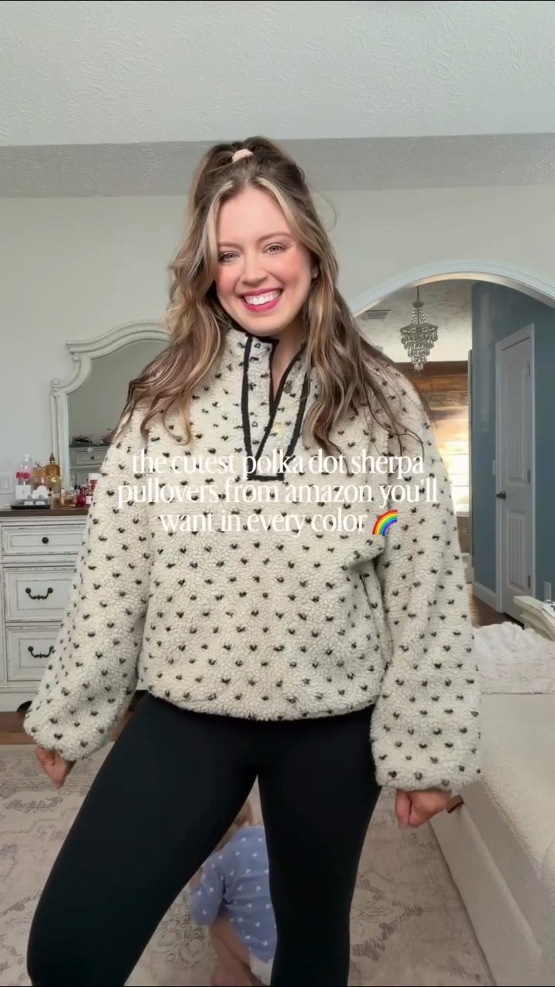 Comment NEED to shop these adorable polka dot pullovers from Amazon! I’m dying over this print and the colors!! SO CUTE!!! Follow @maciejade for more amazon fashion finds! 💗 

Sherpa pullover | winter style | amazon fashion | polka dot | midsize fashion | size 10 | size 12 | cute midsize outfit