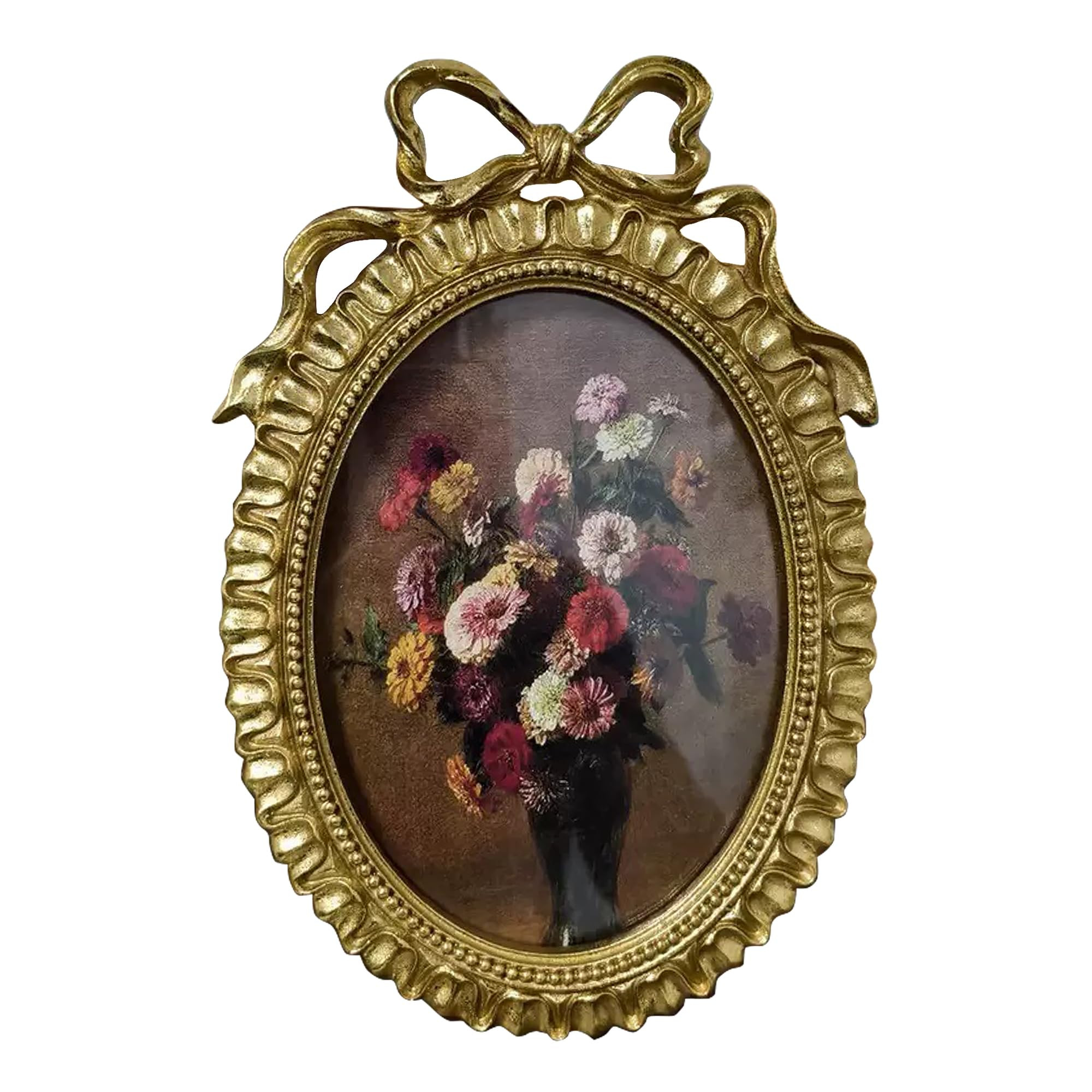 5x7 Gold Picture Frame – Antique Gold Vintage Bronze Oval Frame with Glass Front – Wall Hangi... | Amazon (US)