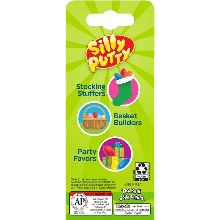 Crayola Silly Putty, 3 Ct, Stocking Stuffers for Kids, Sensory Toy, Travel Friendly Activity, Hol... | Walmart (US)
