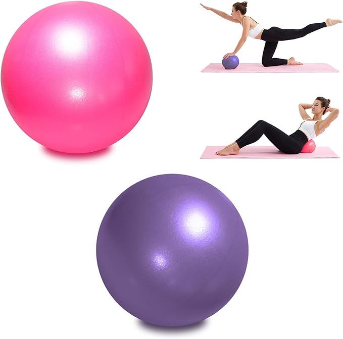Topbine 9 Inch Exercise Pilates Ball -(2 Pcs) Stability Ball for Yoga, Barre, Training and Physic... | Amazon (US)