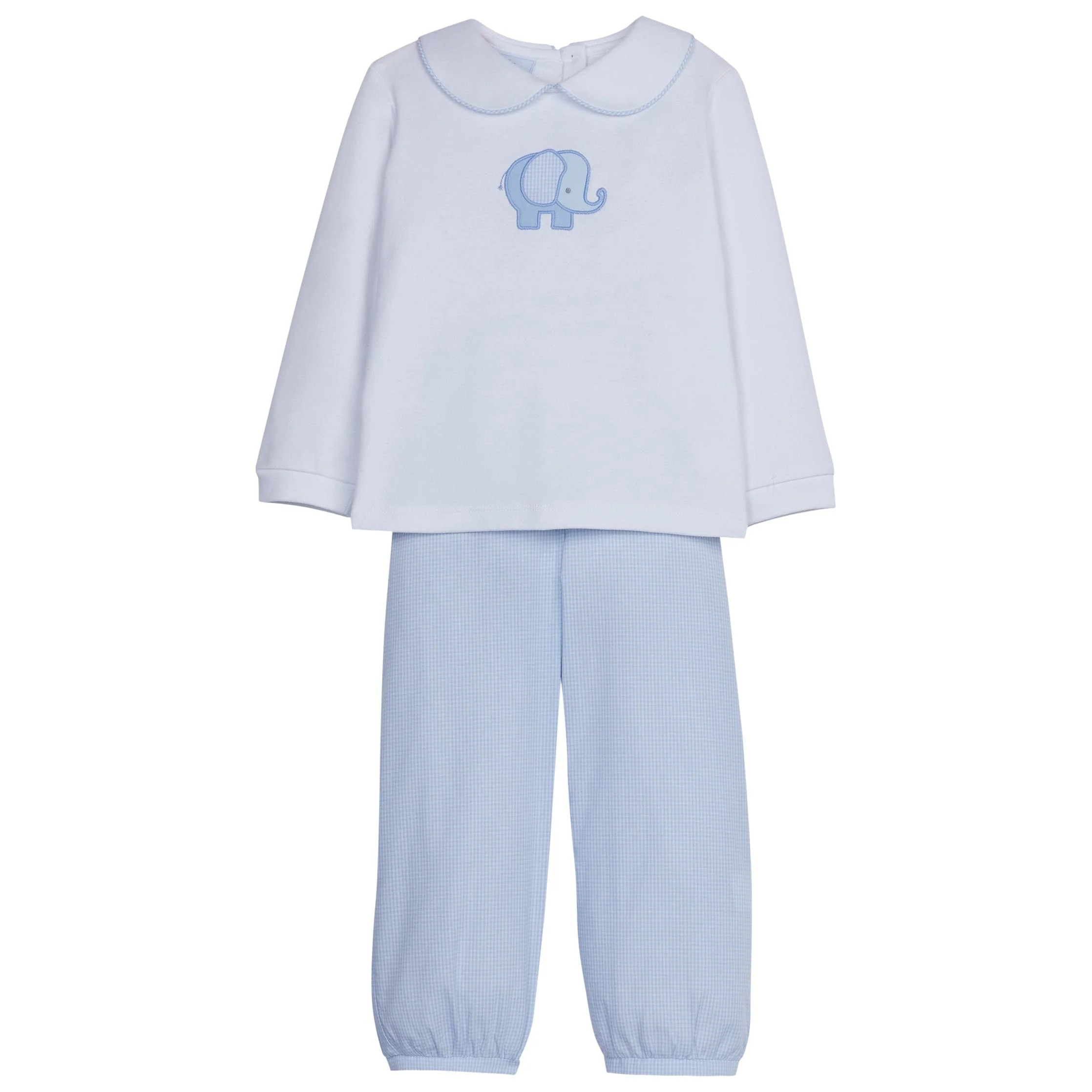 Toddler Boy's Elephant Applique Pant Set | Little English