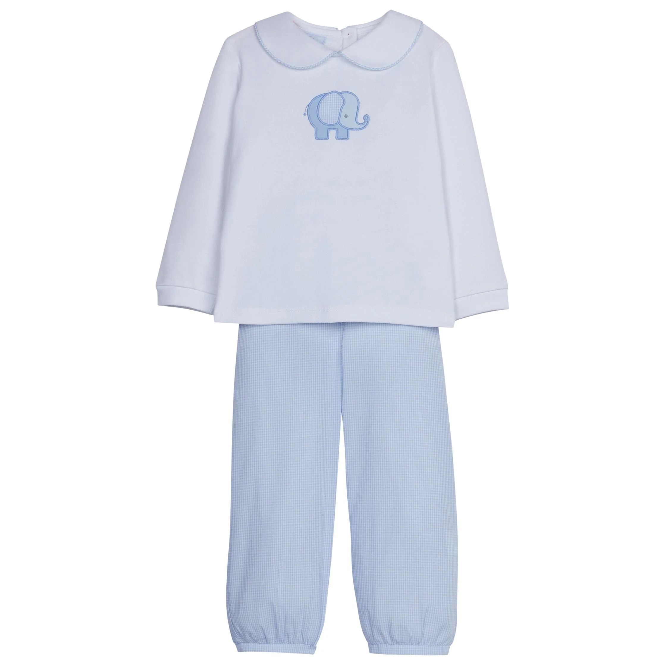 Toddler Boy's Elephant Applique Pant Set | Little English