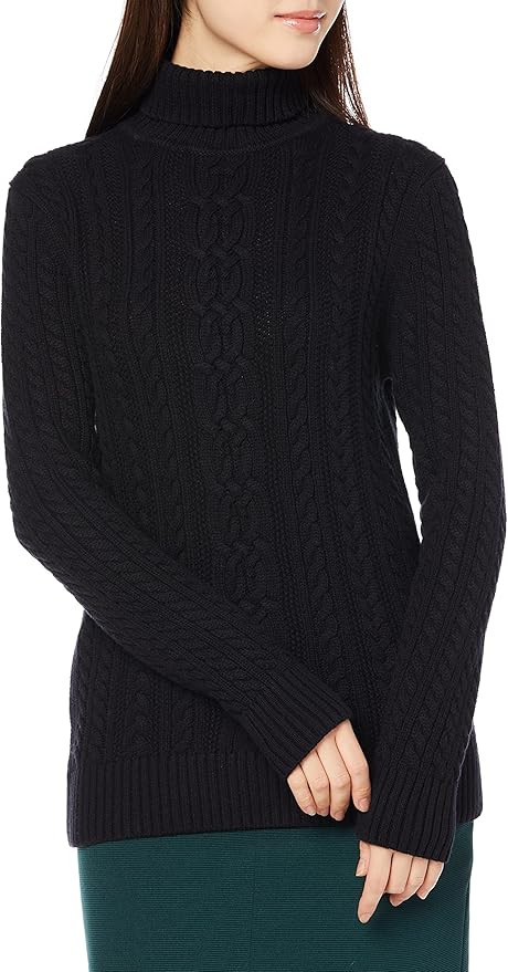 Amazon Essentials Women's Fisherman Cable Turtleneck Sweater | Amazon (US)