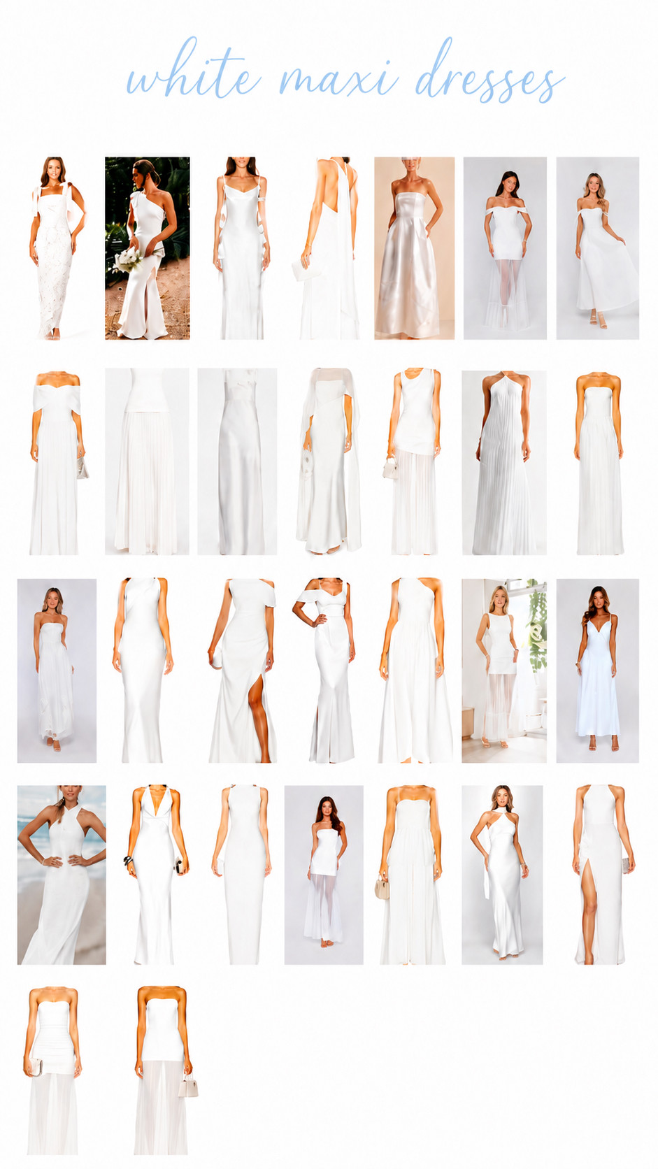 white maxi dresses! 

 #LTKootd #LTKTall