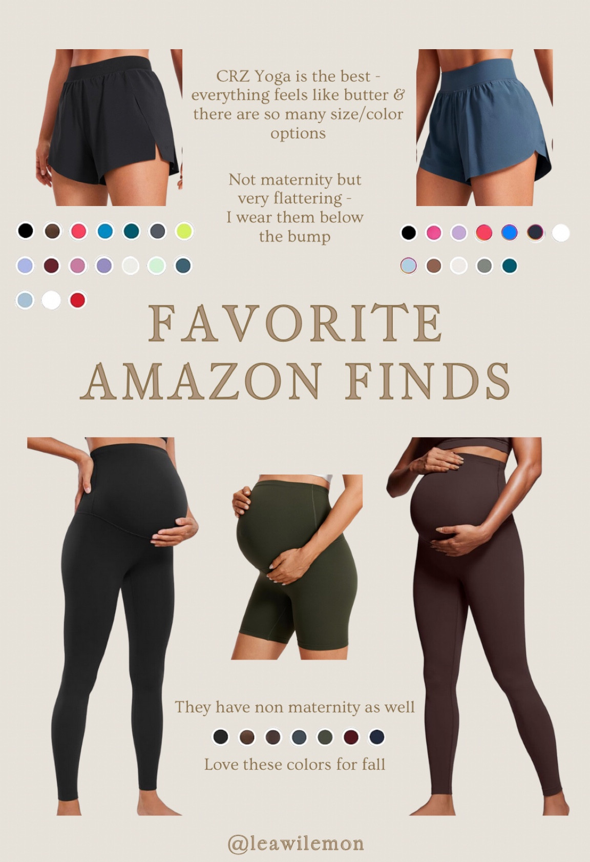 Non maternity/flare shorts: XL ; maternity leggings/biker shorts: M