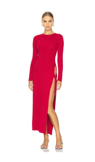 SIMONMILLER Junjo Long Sleeve Knit Dress in Red. - size M | Revolve Clothing (Global)