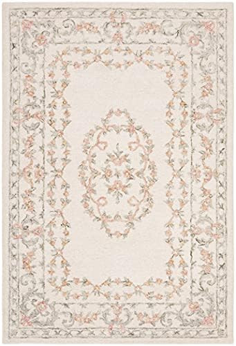 SAFAVIEH Aubusson Collection Area Rug - 3' x 5', Ivory & Pink, Handmade Traditional Wool, Ideal f... | Amazon (US)