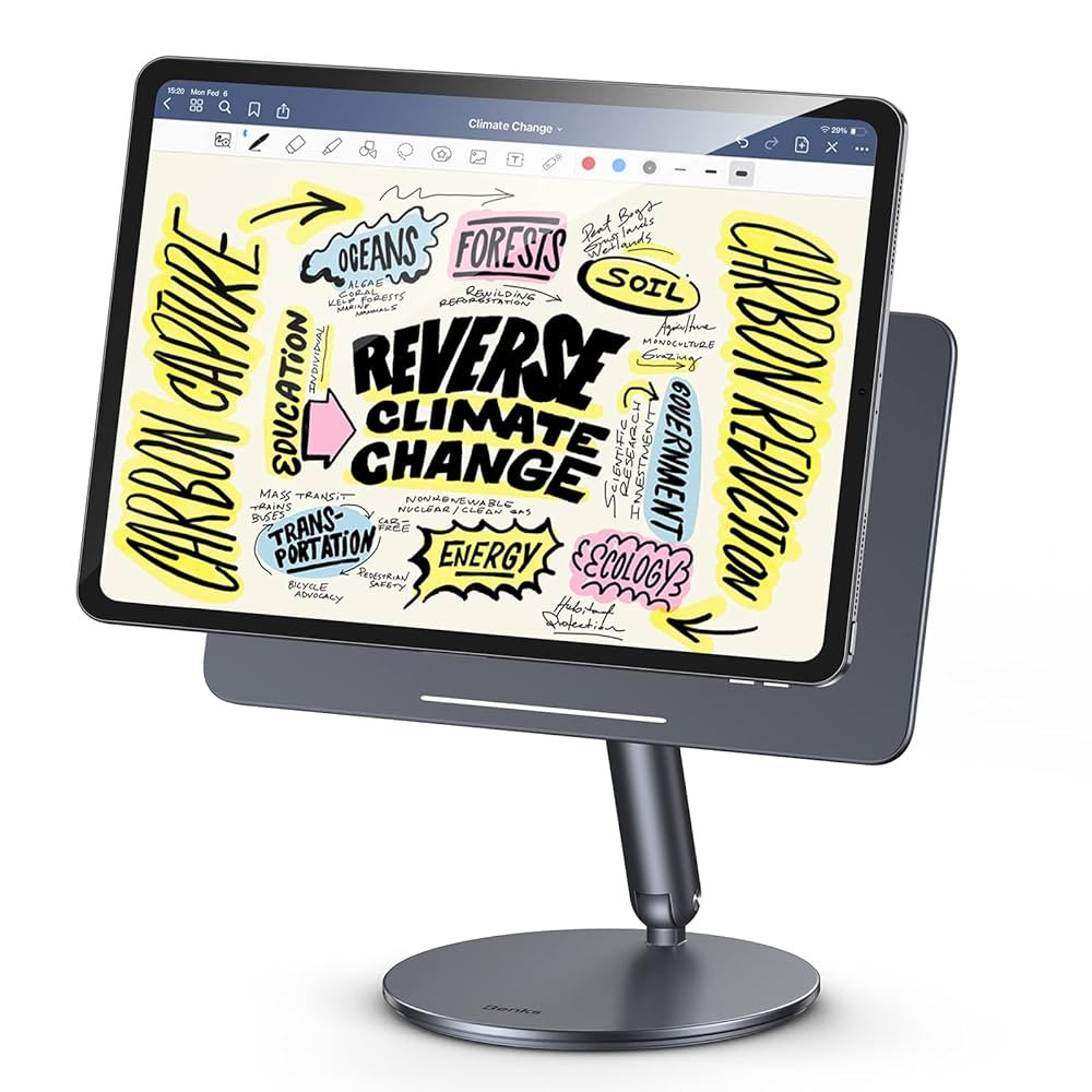 BENKS Magnetic iPad Stand Holder, Foldable Portable Tablet Holder, 360° Adjustable Rohtating Alu... | Amazon (US)