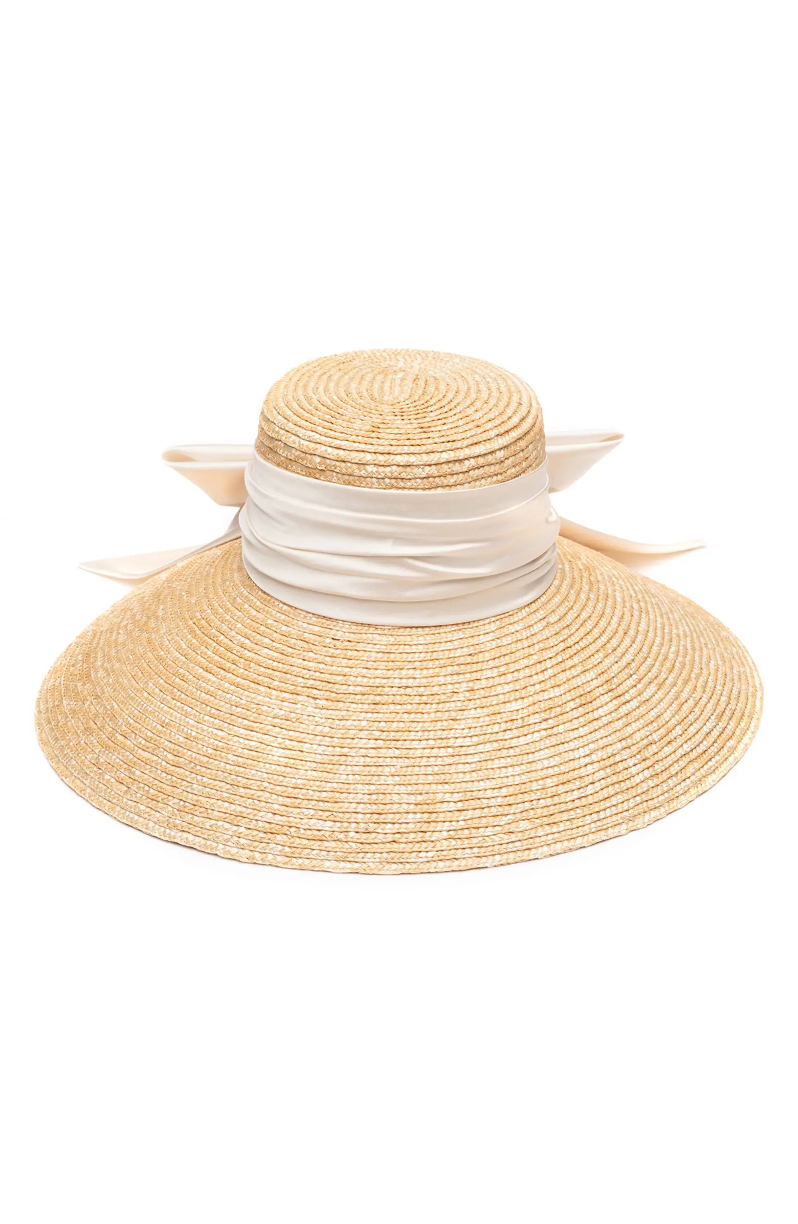 Mirabel Bow Straw Sun Hat | Nordstrom