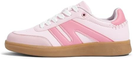 LUCKY STEP Women Classic Retro Gum Sole Fashion Sneakers Casual Tennis Skate Shoe Genuine Leather... | Amazon (US)