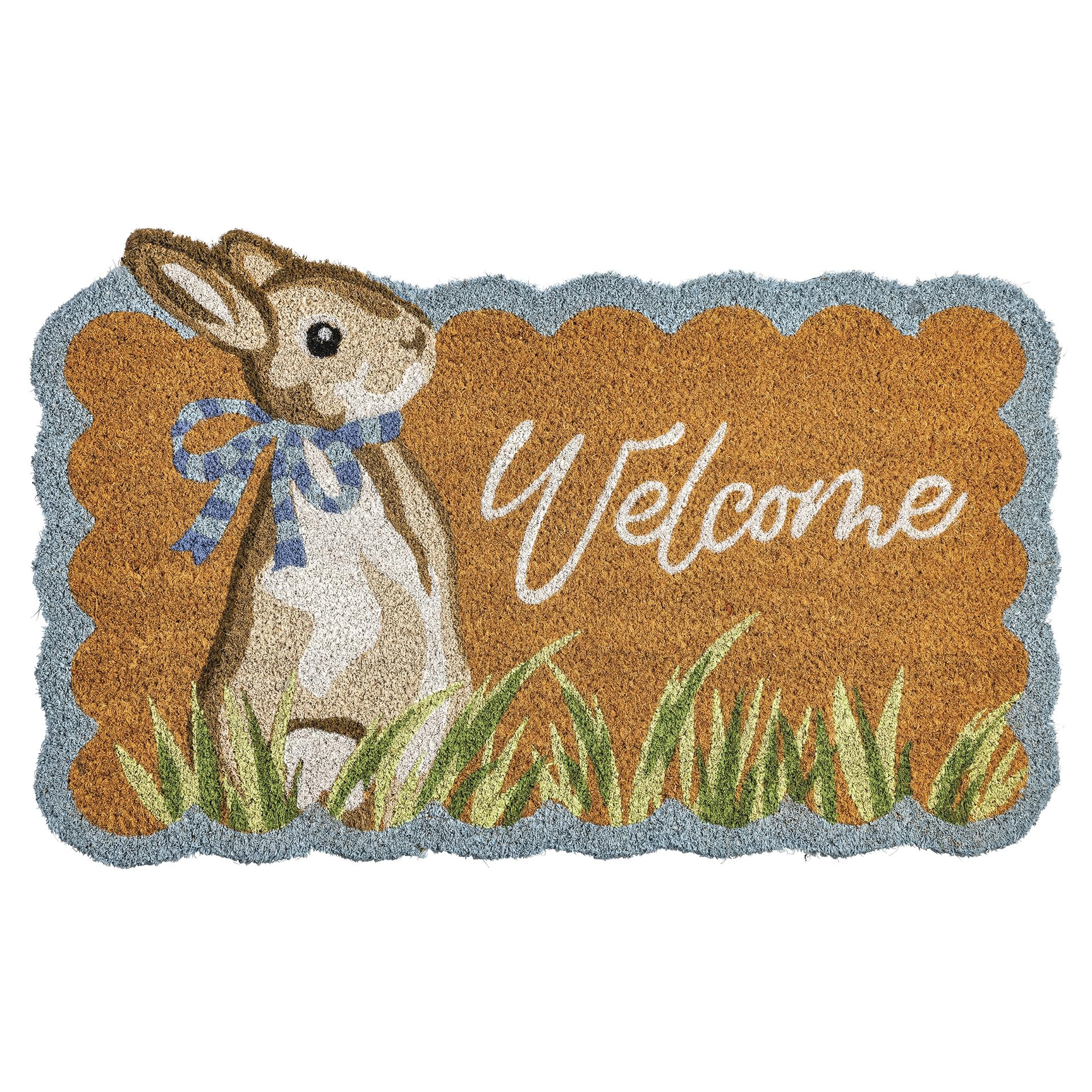 Mud Pie Easter Bunny Welcome Scalloped Doormat | Amazon (US)