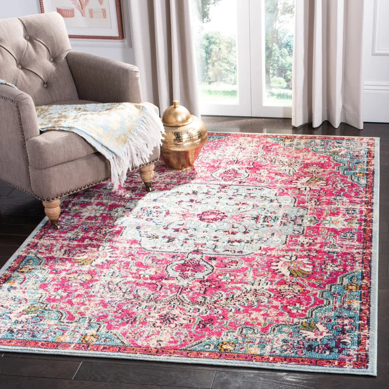 Felty Performance Fuchsia/Teal Rug | Wayfair North America