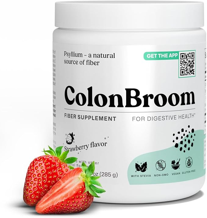 ColonBroom Psyllium Husk Powder (Strawberry) - Colon Cleanse for Bloating Relief & Gut Health - C... | Amazon (US)
