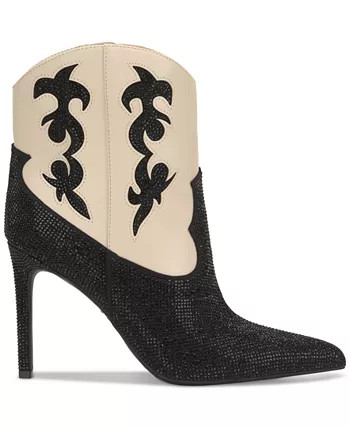 Women's Indigo Embellished Cowboy Booties, Created for Macy's | Macy's