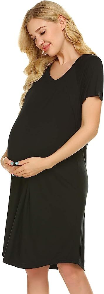 Ekouaer 3 in 1 Delivery/Labor/Nursing Nightgown Women Maternity Hospital Gown Postpartum Zipper B... | Amazon (US)