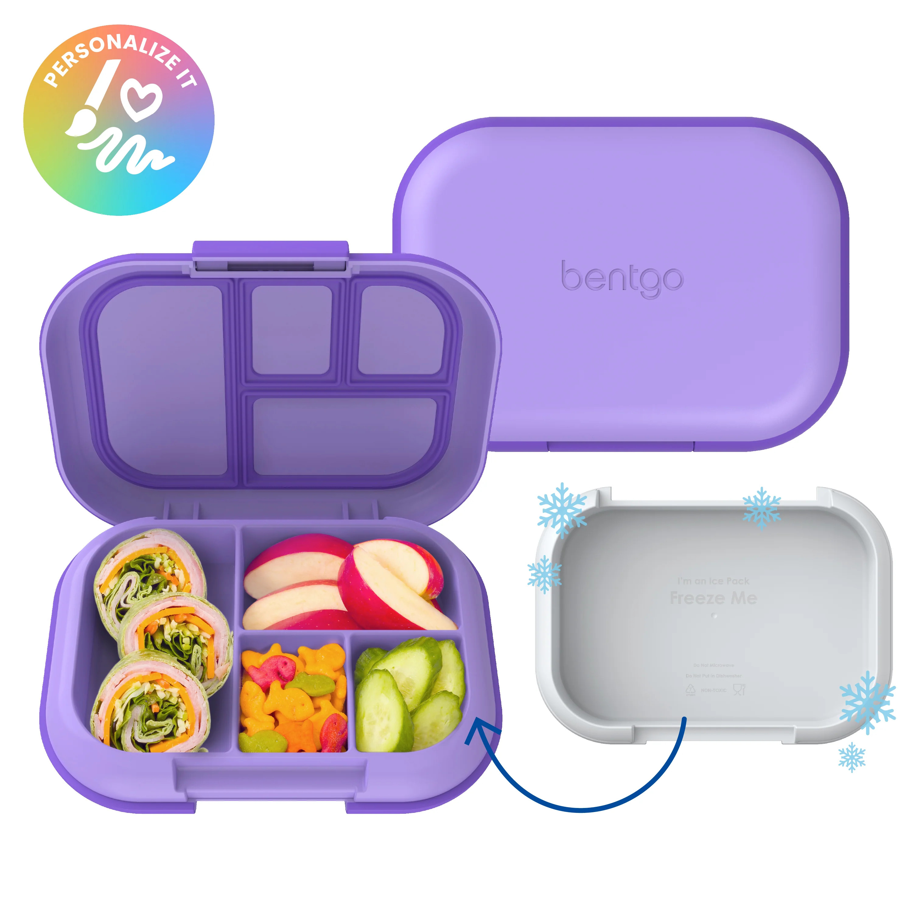 Bentgo Chill Kids Lunch Box - Personalized Purple | Bentgo