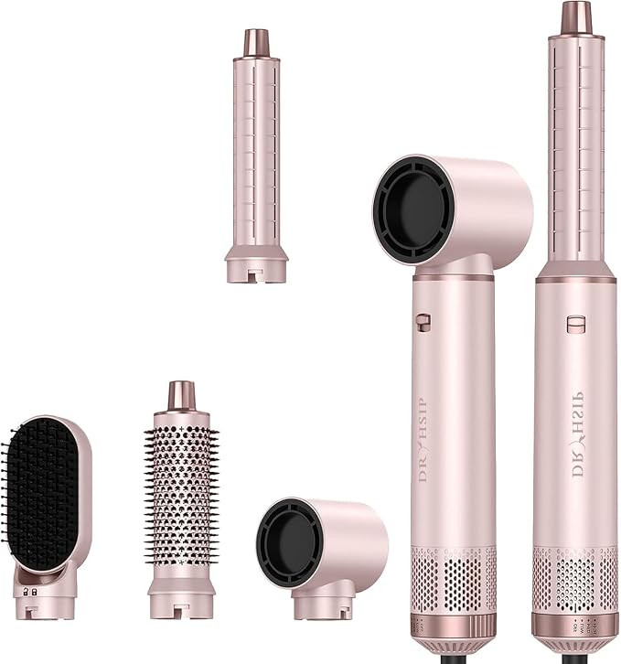 Pink/Gold 5 in 1 Hair Styler | Amazon (US)