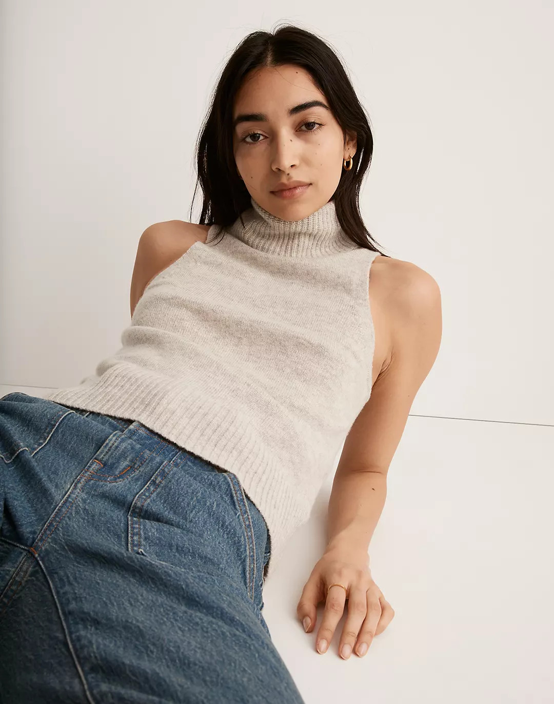 Hallowell Turtleneck Sweater Tank | Madewell