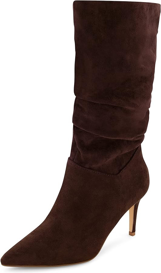CUSHIONAIRE Women's Porsha scrunch heel boot with +Memory Foam, Wide Widths Available | Amazon (US)