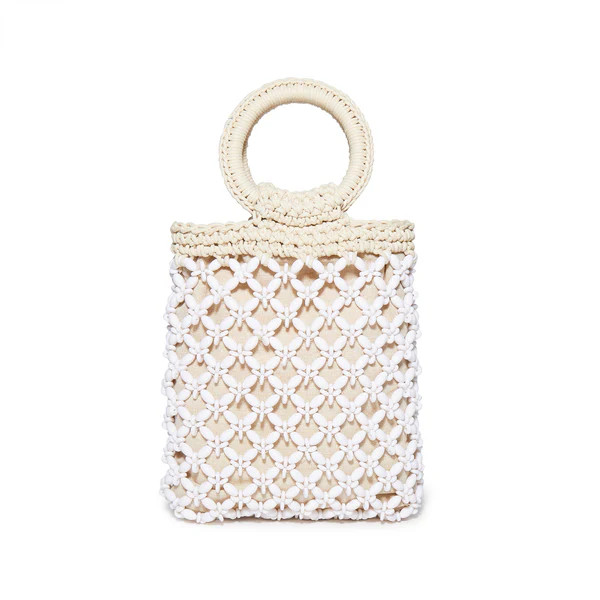 BEACHCOMBER BEADED CROCHET MINI TOTE | Lele Sadoughi