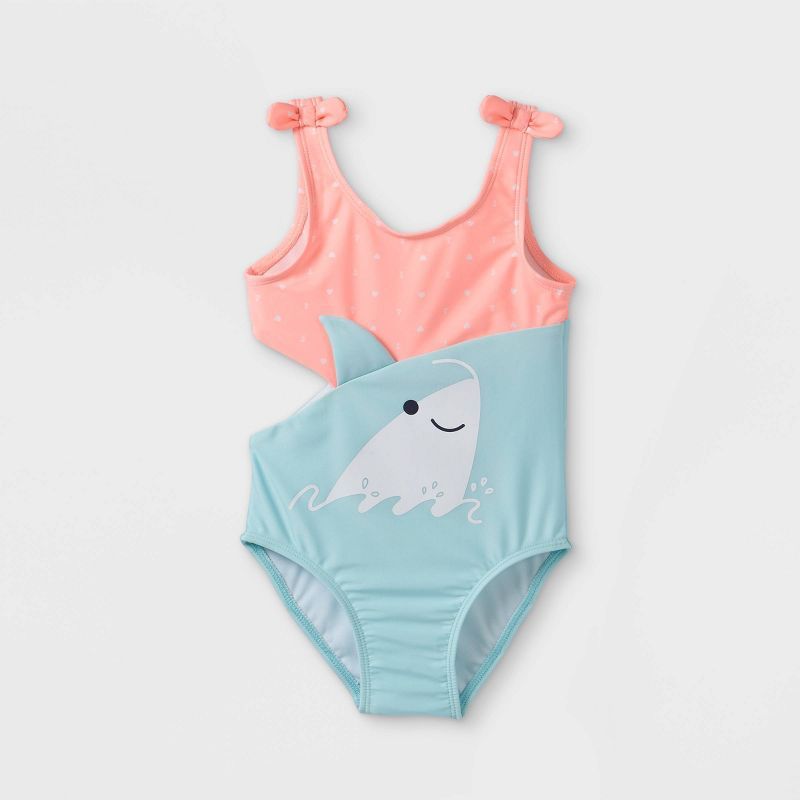 Toddler Girls' Whale Print One Piece Swimsuit - Cat & Jack™ | Target
