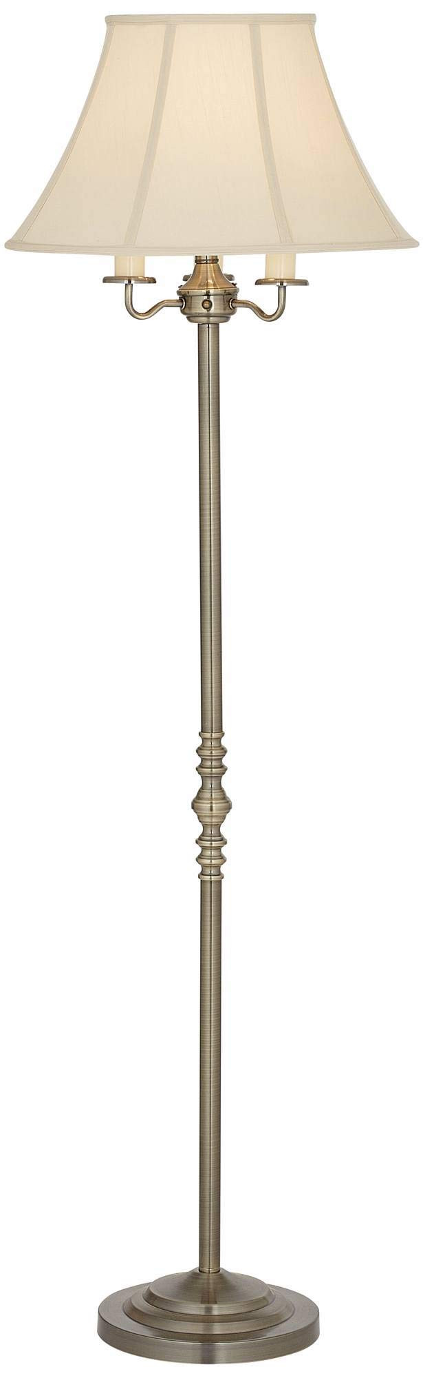 Regency Hill Montebello Traditional Shabby Chic Floor Lamp Standing Pole 59" Tall Antique Brass G... | Amazon (US)