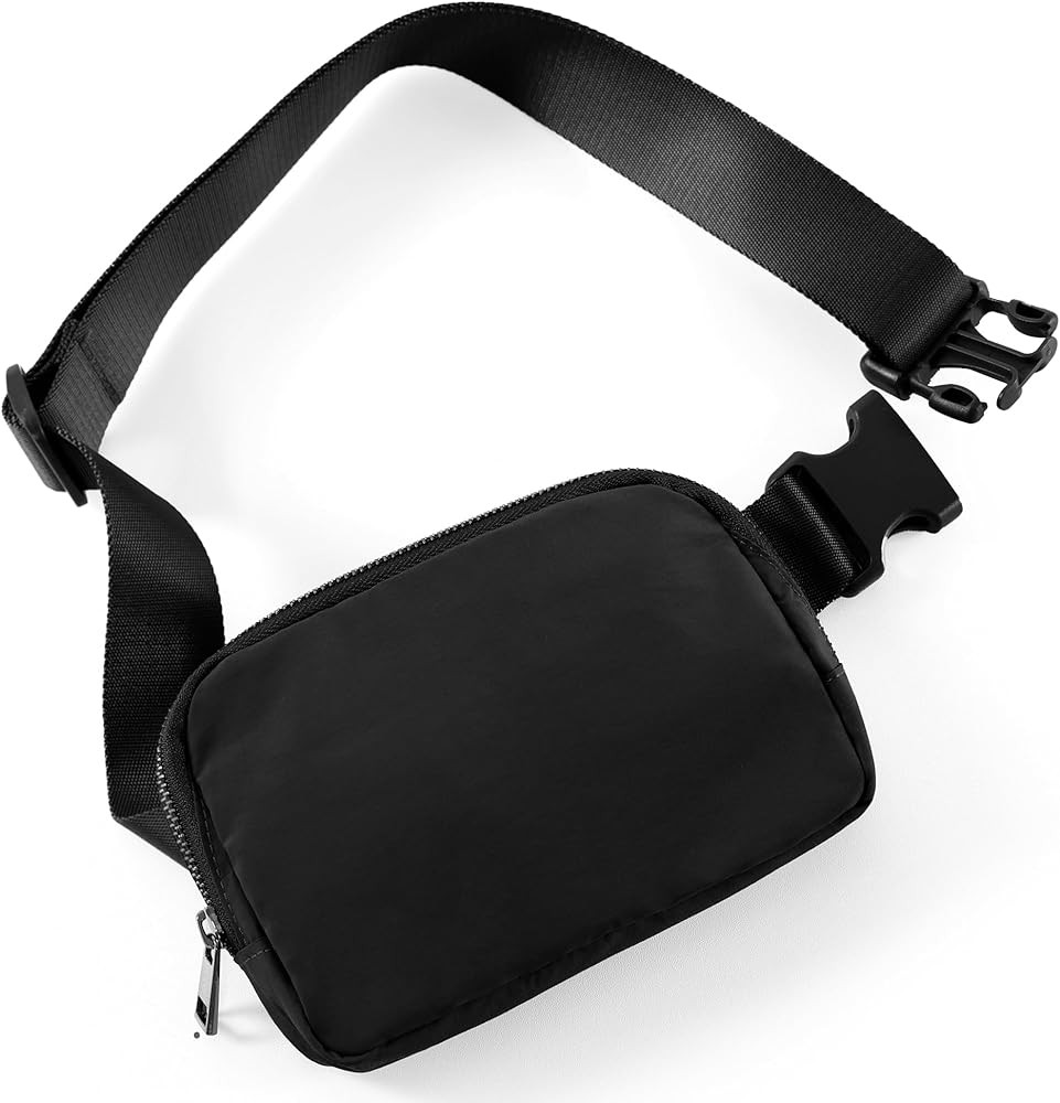 ODODOS Black Unisex Mini Belt Bag with Adjustable Strap Small Fanny Pack for Workout Running Trav... | Amazon (US)
